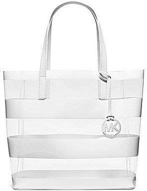 michael michael kors striped clear tote